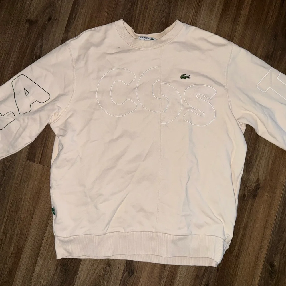 Lacoste Men's Light Cream Crewneck Sweater - Picture 1 of 5